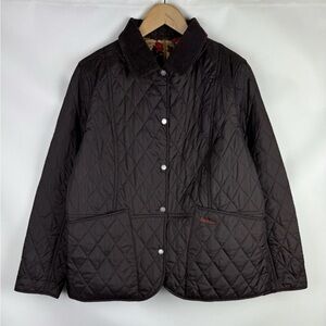 Barbour Country Cottage Print Winter Liddesdale Ladies Quilted Jacket Size US 14